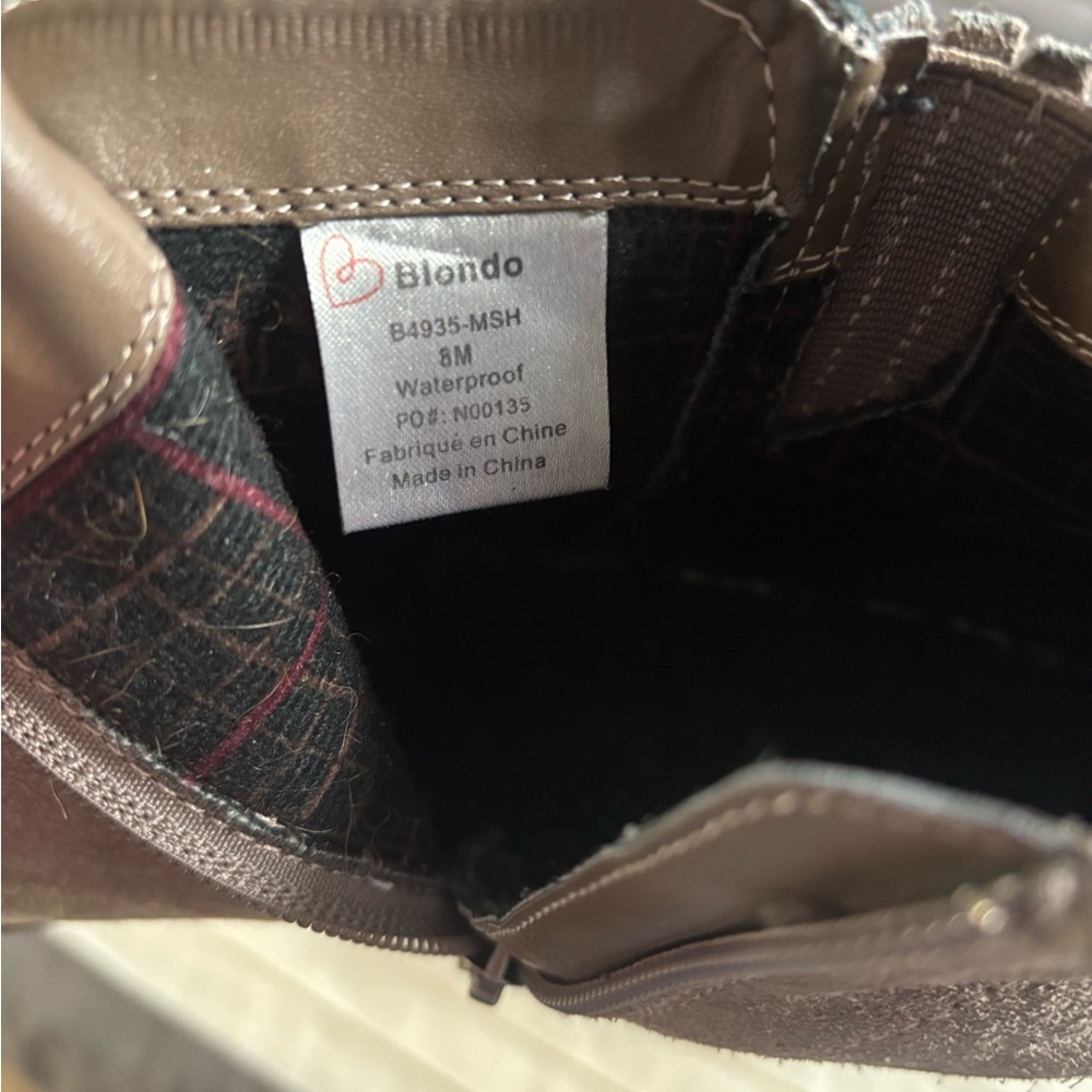 Blondo Taupe Suede Ankle Boots (8) - Picture 8 of 17